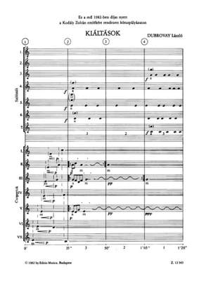 Dubrovay, Laszlo: Kialtasok, noi hangok