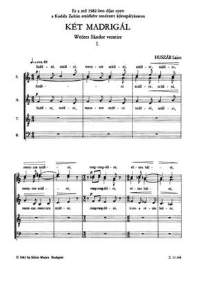 Huszar, Lajos: Ket madrigal