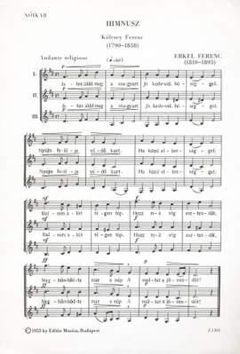 Erkel, Ferenc: Hungarian National Anthem