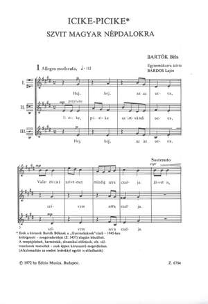 Bartok, Bela: Icike-picike. Szvit