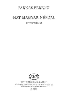 Farkas, Ferenc: Hat magyar nepdal