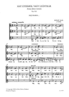 Bozay, Attila: Hat gyermek- vagy leanykar