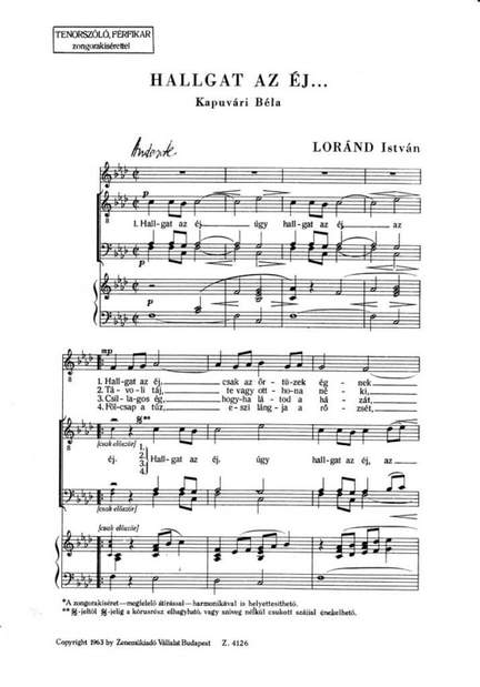 Lorand, Istvan: Hallgat az ej
