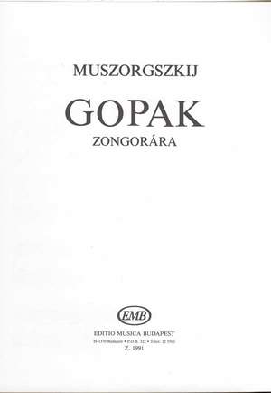 Moussorgsky, Modeste: Gopak