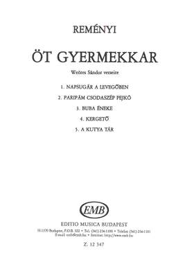 Remenyi, Attila: Five Children's Choruses