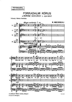 Moussorgsky, Modeste: Forradalmi korus
