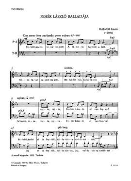 Halmos, Laszlo: Feher Laszlo balladaja