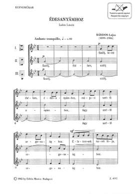 Bardos, Lajos: Edesanyamhoz