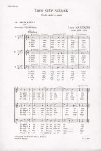 Marenzio, Luca: Edes szep szemek