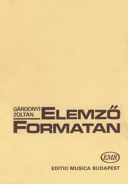 Gardonyi, Zoltan: Elemzo formatan