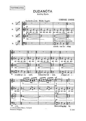 Csenki, Imre: Dudanota