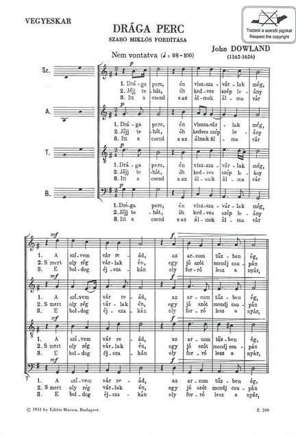 Dowland, John: Draga perc