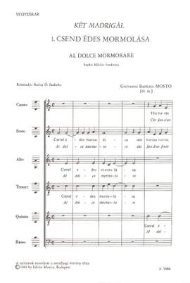 Mosto, Giovanni Battista: Csend edes mormolasa: Hokent csillogo uj