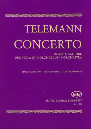 Telemann, Georg Philipp: Concerto in sol maggiore (C instrument &