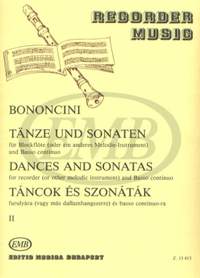 Bononcini, Giovanni: Dances and Sonatas Vol.2 (recorder and p