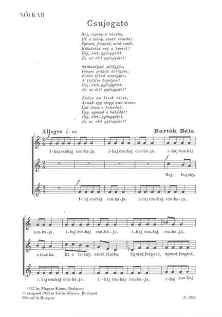 Bartok, Bela: Csujogato
