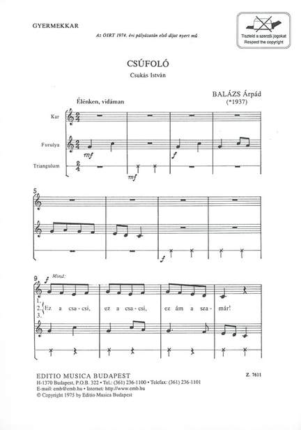 Balazs, Arpad: Csufolo