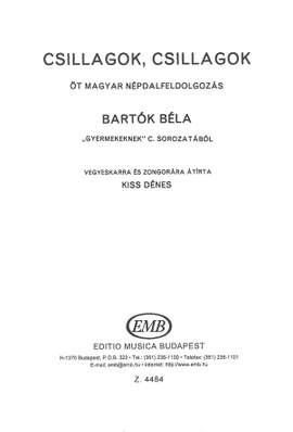 Bartok, Bela: Csillagok, csillagok