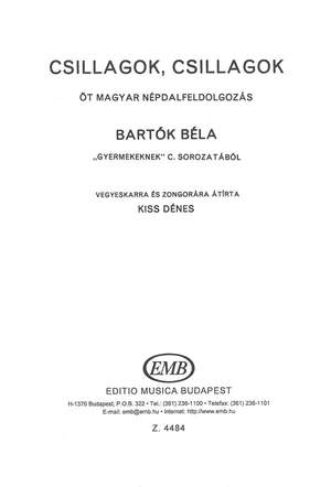 Bartok, Bela: Csillagok, csillagok