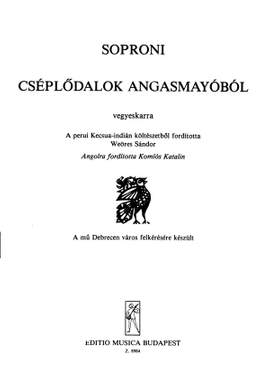 Soproni, Jozsef: Cseplodalok