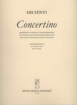 Decsenyi, Janos: Concertino