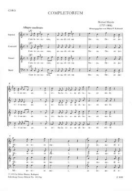 Haydn, Michael: Completorium