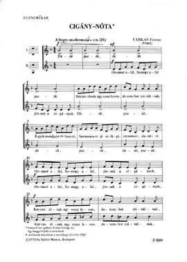 Farkas, Ferenc: Cigany-nota