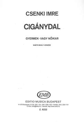 Csenki, Imre: Ciganydal