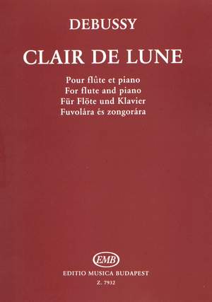 Debussy Claude Clair De Lune Flute And Piano Presto Sheet Music