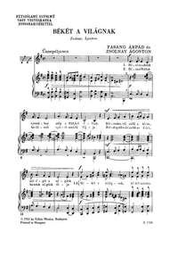 Fasang, Arpad: Beket a vilagnak