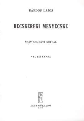 Bardos, Lajos: Becskereki menyecske