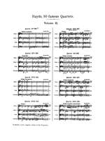 Franz Joseph Haydn: Thirty Celebrated String Quartets, Volume II - Op. 3, Nos. 3, 5; Op. 20, Nos. 4, 5, 6; Op. 33, Nos. 2, 3, 6; Op. 64, Nos. 5, 6; Op. 76, Nos. 1, 2, 3, 4, 5, 6 Product Image