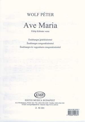 Wolf, Peter: Ave Maria