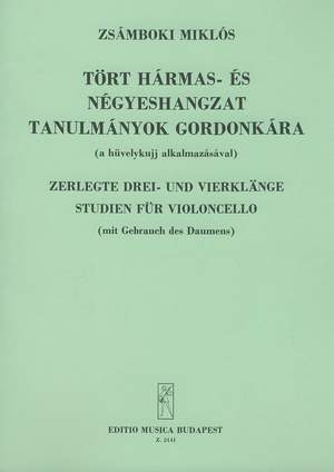 Zsamboki Miklos: Arpeggio Studies for Violoncello
