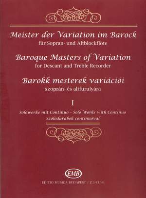 Various: Baroque Masters (recorder) Vol.1