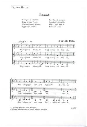 Bartok, Bela: Banat