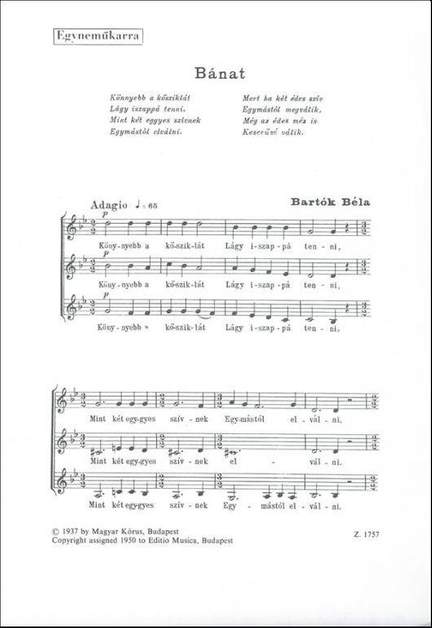 Bartok, Bela: Banat