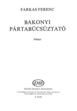 Farkas, Ferenc: Bakonyi partabucsuztato