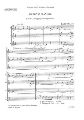 Bardos, Lajos: Bakonyi hangok