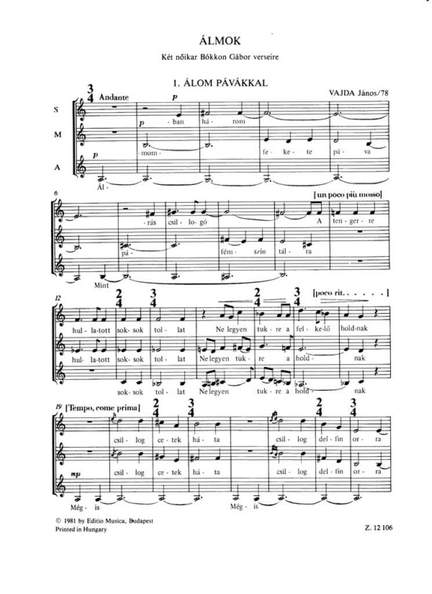 Vajda, Janos: almok