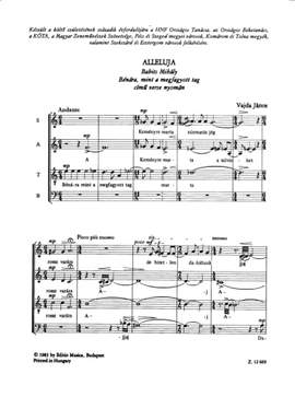 Vajda, Janos: Alleluja