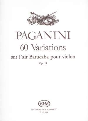 Paganini, Niccolo: 60 variations sur l'air Barucaba pour vi