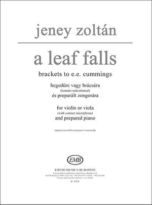 Jeney, Zoltan: A Leaf Falls