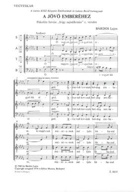 Bardos, Lajos: A jovo emberehez