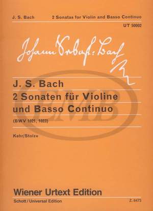 Bach, Johann Sebastian: 2 Sonaten for Violin and Basso Continuo