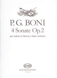 Boni: 4 Sonate per violino e basso continuo from Op. 2