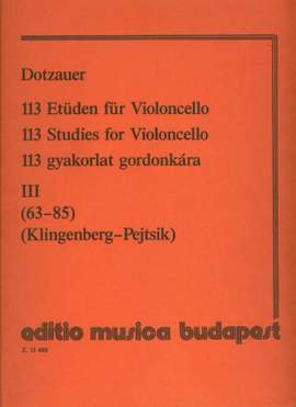 Dotzauer, Justus Johann Friedr: 113 Studies Vol.3