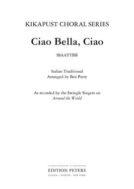 Traditional: Ciao, Bella, Ciao