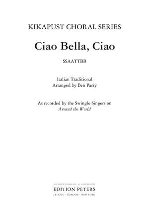 Traditional: Ciao, Bella, Ciao