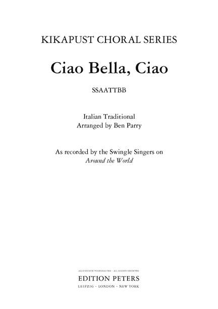 Traditional: Ciao, Bella, Ciao